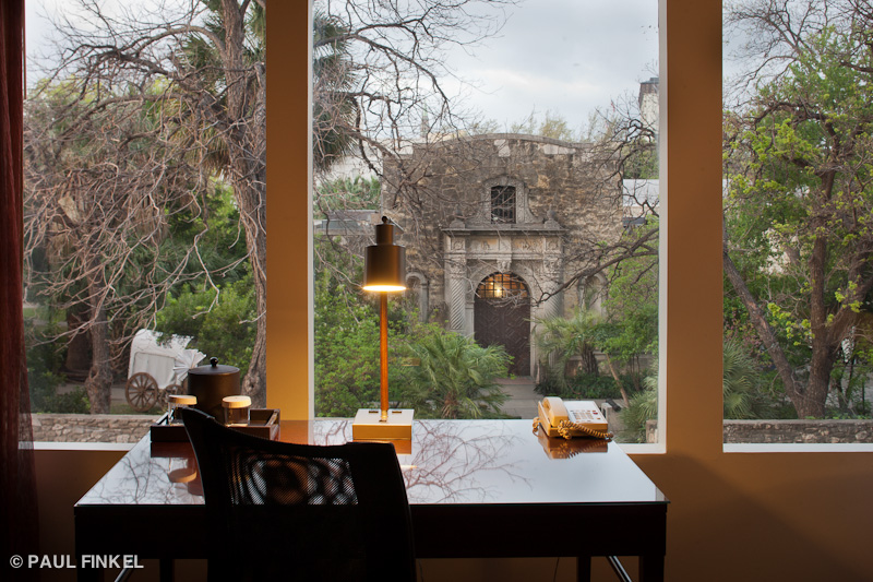 View of the Alamo from an Emily Morgan guest room.