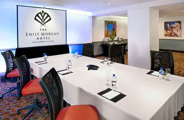 Meeting room at The Emily Morgan hotel.