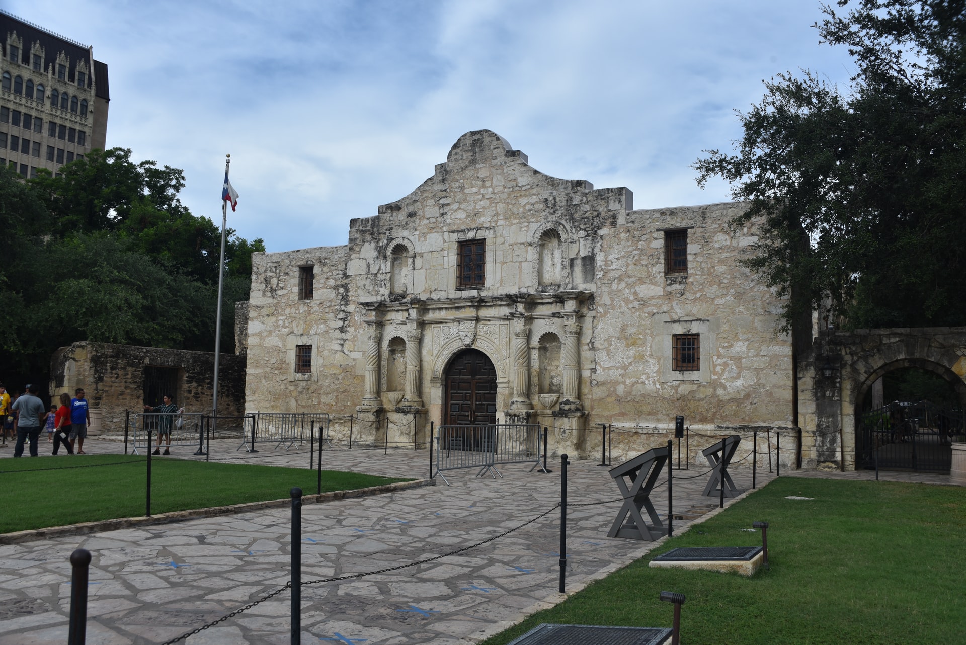 Exterior view of the Alamo.