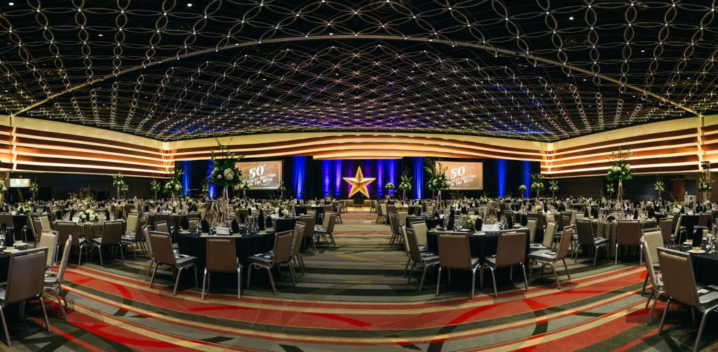 Stars at Night Ballroom banquet setup at at the Henry B. Gonzales Convention Center.