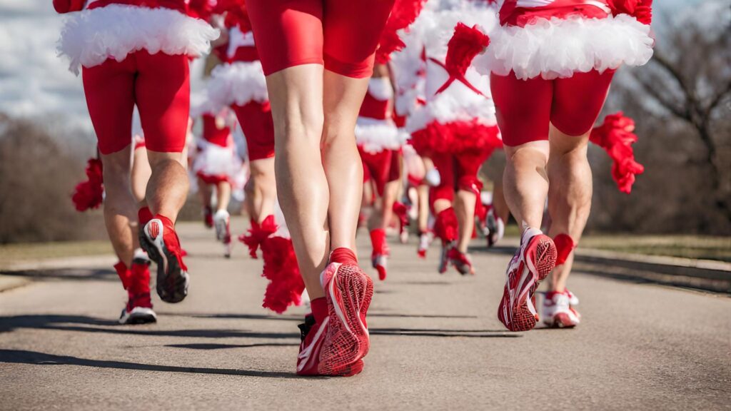 5K runners wearing cupid costumes in San Antonio.