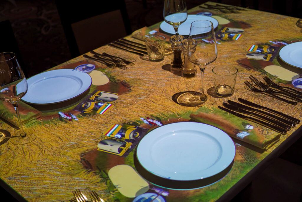 Le Petit Chef Italy event table setting.