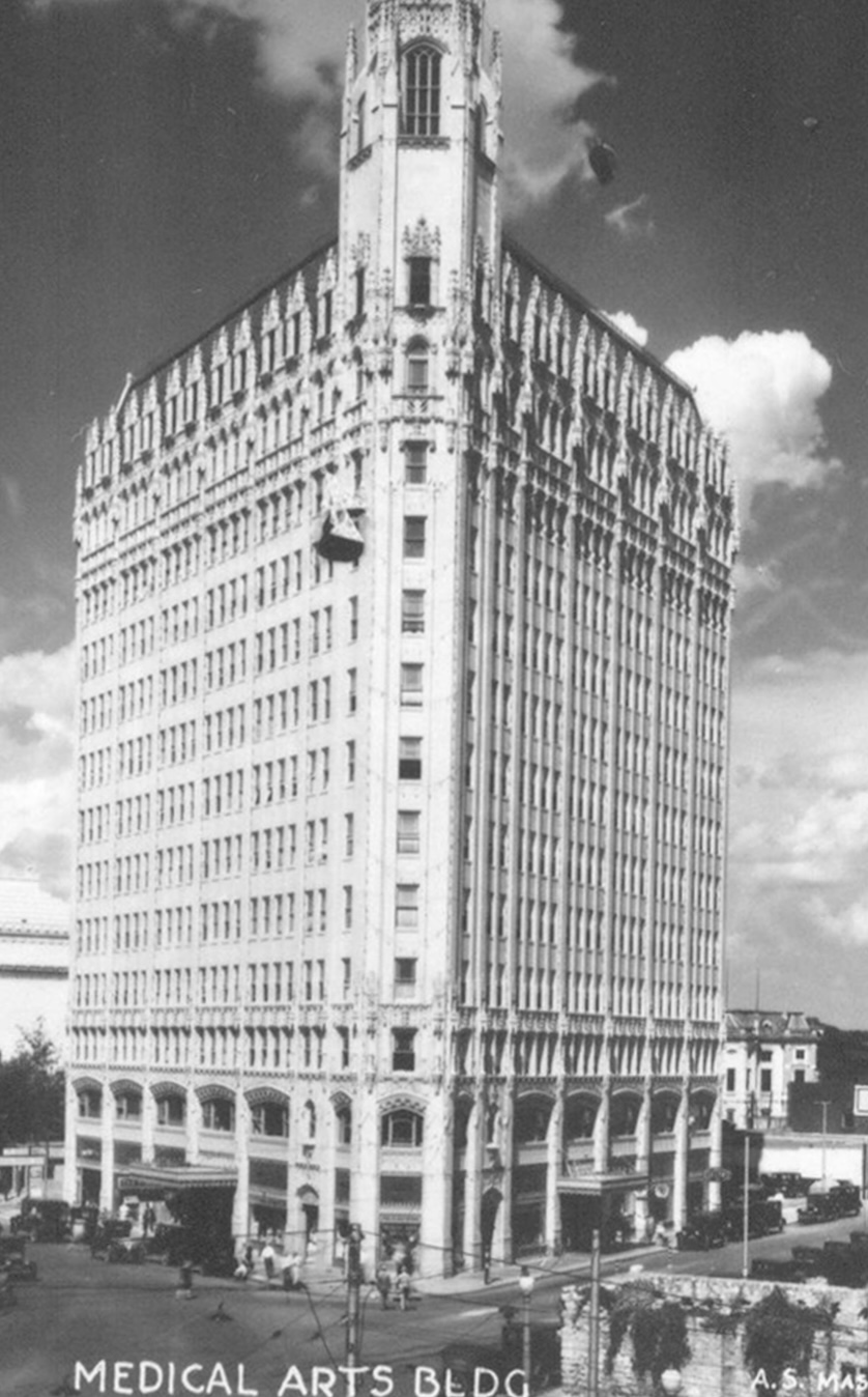 Historical photo of the Emily Morgan Hotel, formerly the Medical Arts Building.