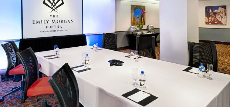 Meeting room at The Emily Morgan hotel.